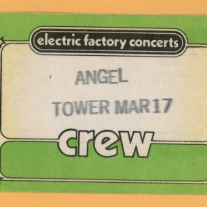 Angel 1978 Punky Meadows Concert Tour Backstage Pass