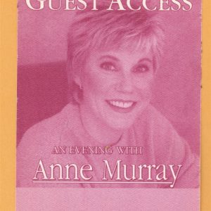 Anne Murray Concert Tour Backstage Pass