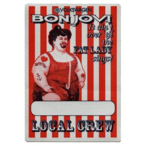 Bon Jovi 1996 These Days Concert Tour Working Crew Backstage Pass