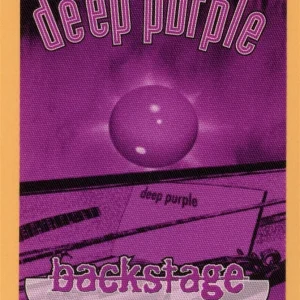 Deep Purple 2000 Abandon Concert Tour Backstage Pass