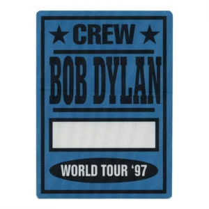 Bob Dylan 1997 Time Out of Mind Concert Tour Crew Backstage Pass