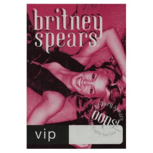 Britney Spears 2000 Oops!... I Did It Again Concert Tour VIP Backstage Pass