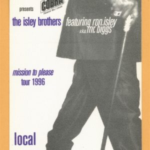 Isley Brothers 1996 Mission To Please Concert Tour CREW Backstage Pass