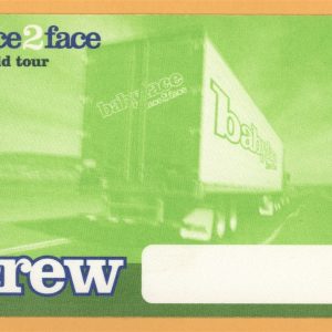Babyface 2001 Face 2 Face Concert Tour CREW Backstage Pass