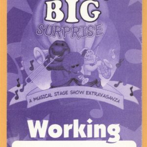 Barney's BIG Surprise 1997 Concert Tour WORKING Backstage Pass