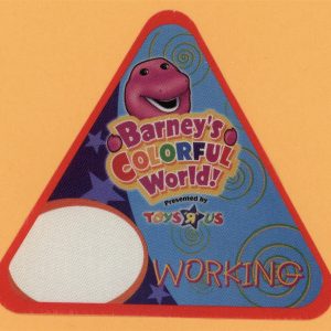 Barney's Colorful World 2004 Concert Tour WORKING Backstage Pass