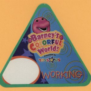 Barney's Colorful World 2004 Concert Tour WORKING Backstage Pass