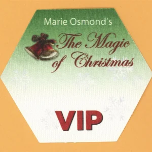 Marie Osmond The Magic of Christmas Concert Tour VIP Backstage Pass