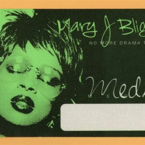 Mary J. Blige 2002 No More Drama Concert Tour MEDIA Backstage Pass