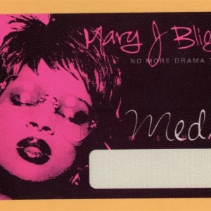 Mary J. Blige 2002 No More Drama Concert Tour MEDIA Backstage Pass