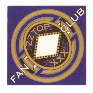 ZZ Top 1999 XXX Concert Tour Fan Club Square PURPLE Backstage Pass