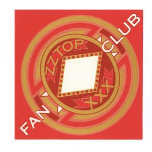 ZZ Top 1999 XXX Concert Tour Fan Club Square RED Backstage Pass