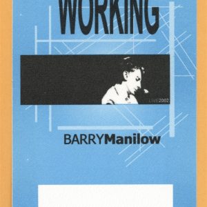 Barry Manilow 2002 LIVE! Concert Tour WORKING Backstage Pass