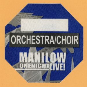 Barry Manilow 2004 One Night LIVE! Concert Tour ORCHESTRA Backstage Pass