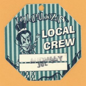 Metallica 1996 w/ Soundgarden Lollapalooza Concert Tour CREW Backstage Pass