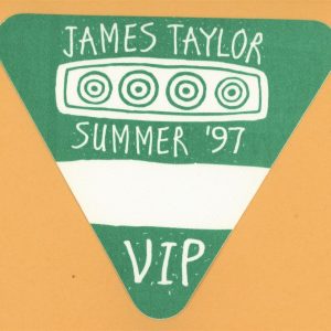 James Taylor 1997 Summer Concert Tour VIP Backstage Pass