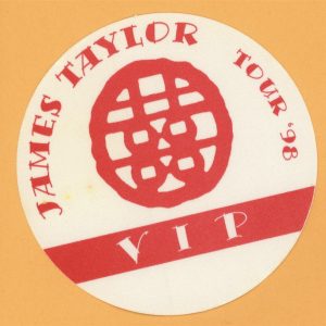 James Taylor 1998 Hourglass Concert Tour VIP Backstage Pass