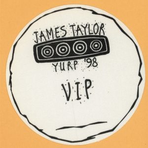 James Taylor 1998 Yurp Concert Tour VIP Backstage Pass