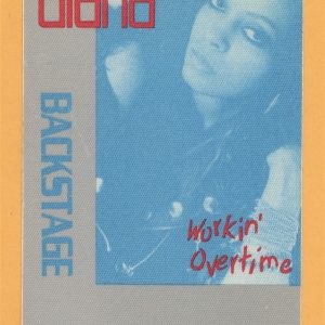 Diana Ross 1989 Workin' Overtime Concert Tour Backstage Pass