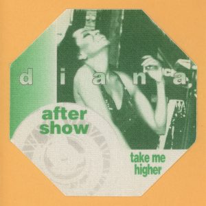 Diana Ross 1995 Take Me Higher Concert Tour AFTER SHOW Backstage Pass