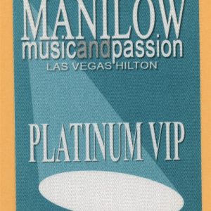 Barry Manilow 2006 Music and Passion Concert Tour VIP Backstage Pass