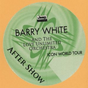 Barry White 1995 Icon Concert Tour AFTER SHOW Backstage Pass