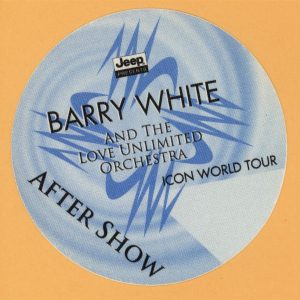 Barry White 1995 Icon Concert Tour AFTER SHOW Backstage Pass