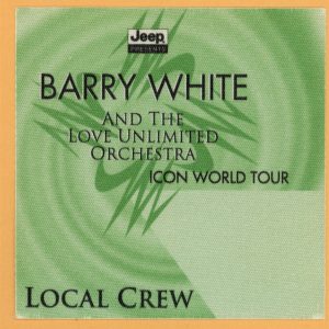 Barry White 1995 Icon Concert Tour CREW Backstage Pass