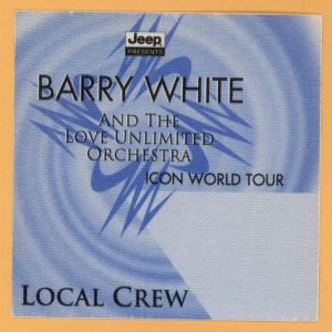 Barry White 1995 Icon Concert Tour CREW Backstage Pass