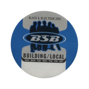 Backstreet Boys 2001 Black & Blue Concert Tour Local Crew Backstage Pass