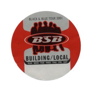 Backstreet Boys 2001 Black & Blue Concert Tour Local Crew Backstage Pass