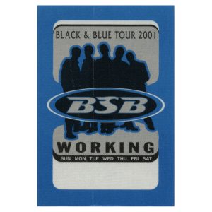 Backstreet Boys 2001 Black & Blue Concert Tour Working Backstage Pass