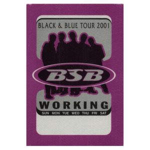 Backstreet Boys 2001 Black & Blue Concert Tour Working Backstage Pass