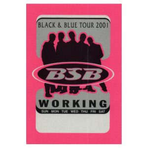 Backstreet Boys 2001 Black & Blue Concert Tour Working Backstage Pass