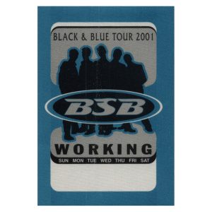 Backstreet Boys 2001 Black & Blue Concert Tour Working Backstage Pass