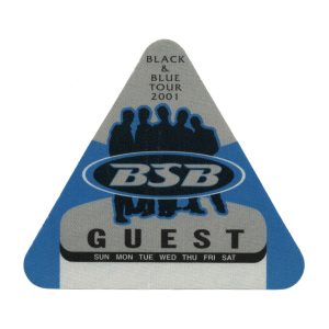 Backstreet Boys 2001 Black & Blue Concert Tour Guest Backstage Pass