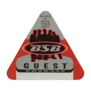 Backstreet Boys 2001 Black & Blue Concert Tour Guest Backstage Pass