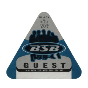 Backstreet Boys 2001 Black & Blue Concert Tour Guest Backstage Pass