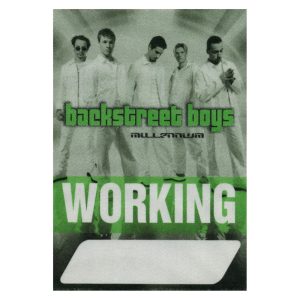 Backstreet Boys 2000 Millennium Concert Tour Working Backstage Pass