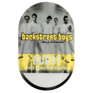 Backstreet Boys 1999 Millennium Concert Tour Guest Backstage Pass