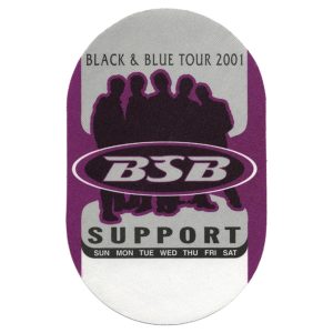 Backstreet Boys 2001 Black & Blue Concert Tour Support Backstage Pass