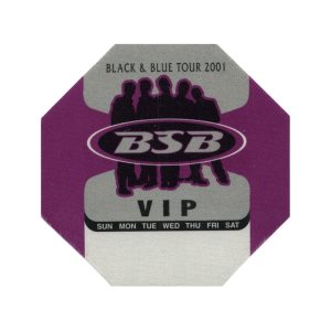 Backstreet Boys 2001 Black & Blue Concert Tour VIP Backstage Pass
