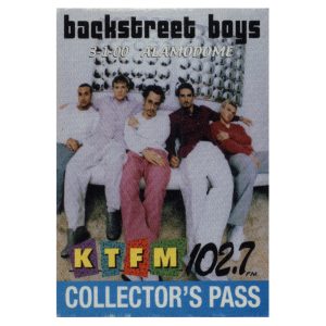 Backstreet Boys 2000 Black & Blue Concert Tour Promo Backstage Pass