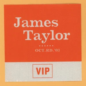 James Taylor 2003 October Road Concert Tour VIP Backstage Pass