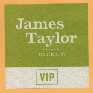 James Taylor 2003 October Road Concert Tour VIP Backstage Pass