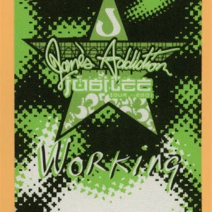Jane's Addiction 2001 Concert Tour WORKING Backstage Pass
