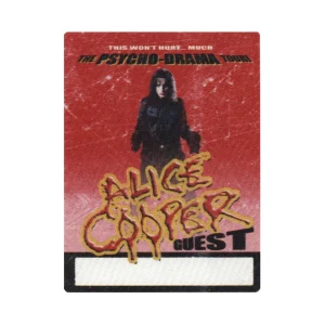 Alice Cooper 2008 Along Came a Spider Concert Tour Guest Backstage Pass