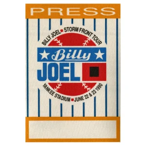 Billy Joel 1990 Storm Front Concert Tour Press Backstage Pass