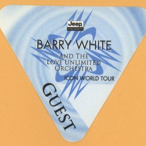 Barry White 1995 Icon Concert Tour GUEST Backstage Pass