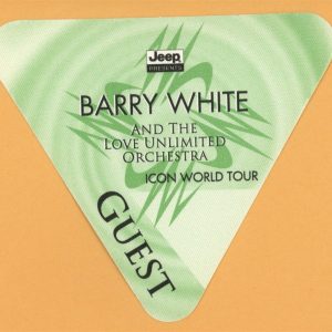 Barry White 1995 Icon Concert Tour GUEST Backstage Pass